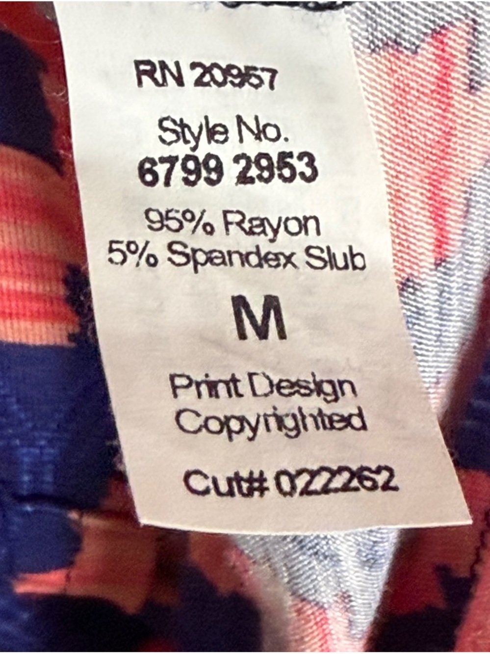 Tori Richard Honolulu Women's Navy and Coral Geo Print Dress Size M - Picture 6 of 11